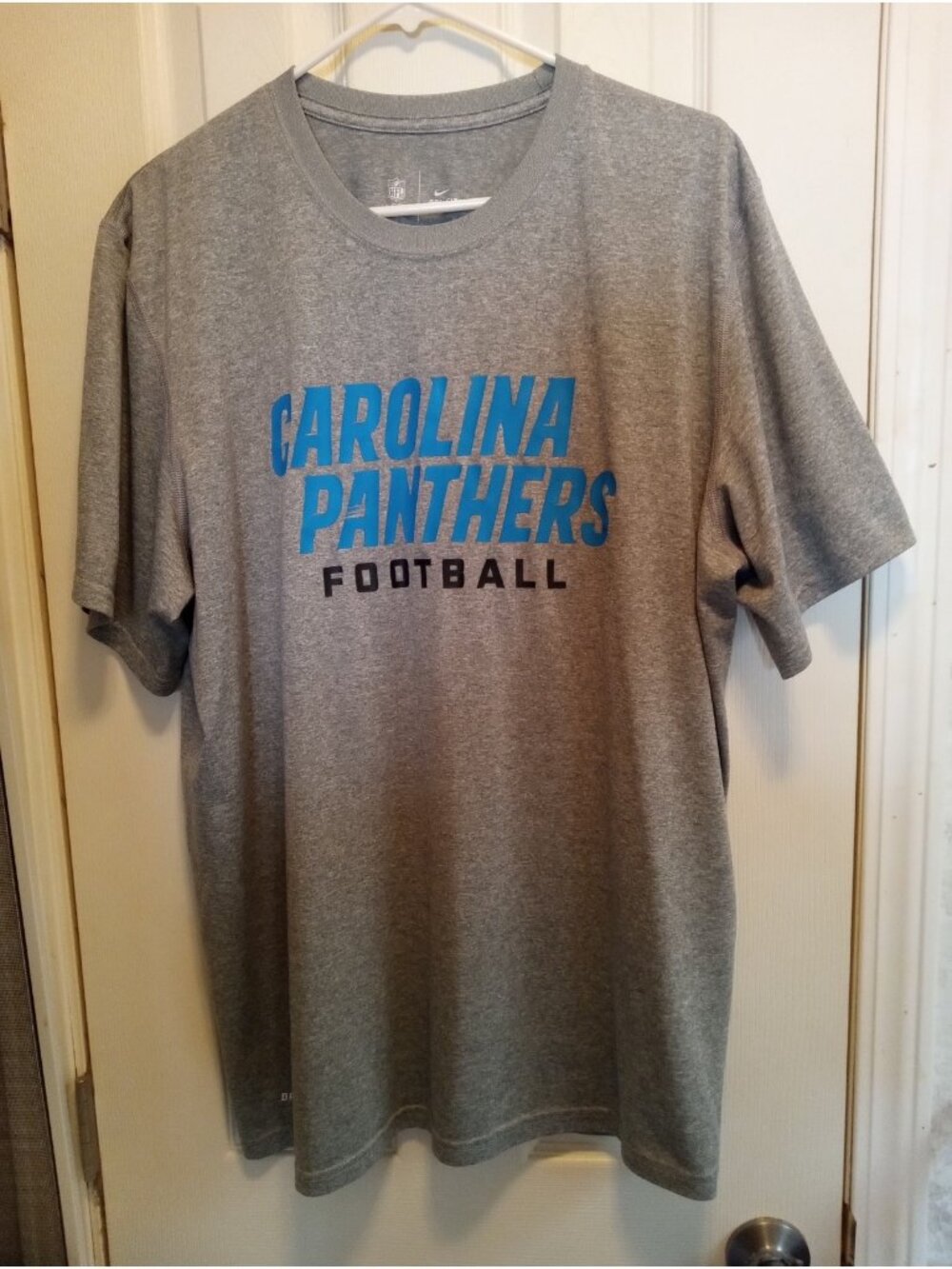 Carolina Panthers 2 Shirts Dri Fit T-shirt Bundle  1-Black And 1-Gray Size XL